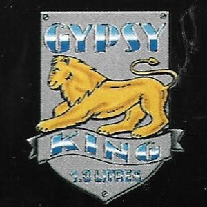 Печатная эмблема Gypsy King 1.3 LITRE со щитом и тигром