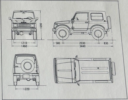 Размерный чертёж SJ410V JL