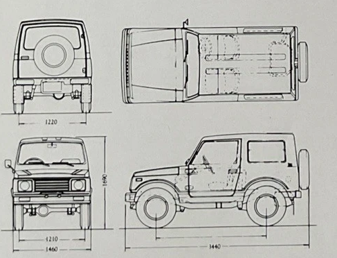 Габариты узкого SJ413