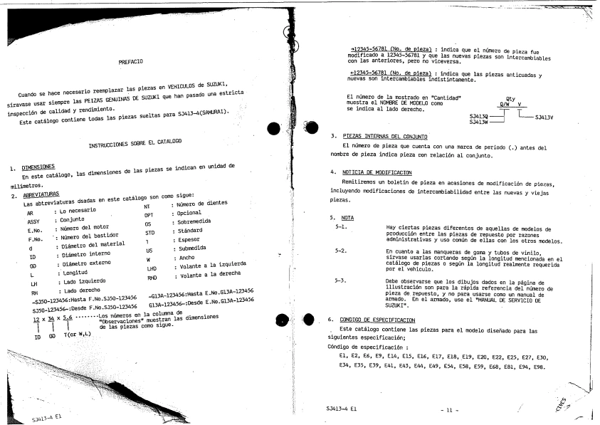 Испанское предисловие SJ413-4 с сокращениями и указаниями по заменам
