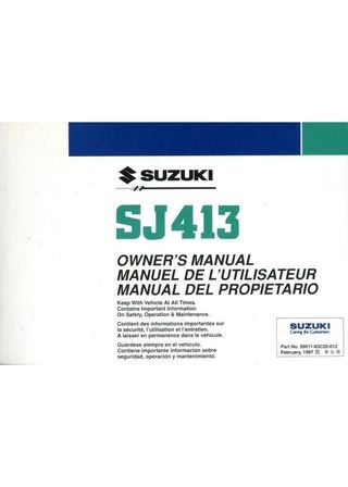 Обложка SJ413 Owner’s Manual, февраль 1997