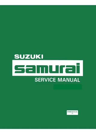 Samurai Service Manual, 1988