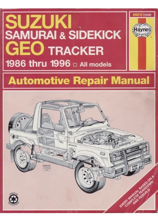 Haynes 90010: Suzuki Samurai & Sidekick, Geo Tracker