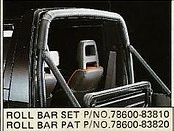 Roll bar set 78600-83810 с накладкой и наклонными задними связями