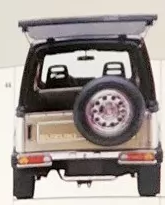 Hatchback Removable Hardtop, позиция 46: вид сзади с поднятым стеклом